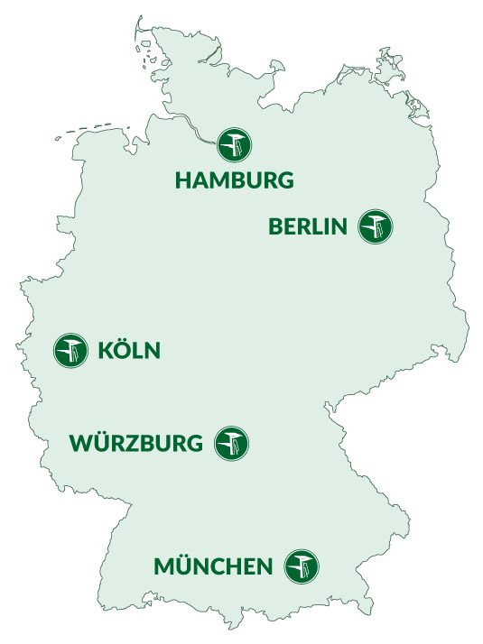 Deutschlandkarte mit den 5meter-Standorten